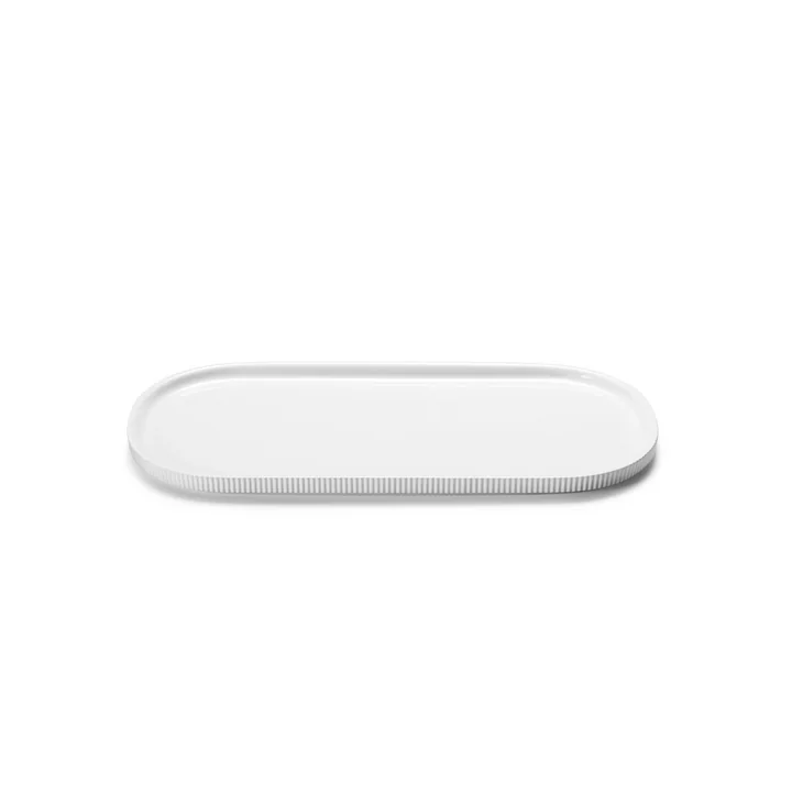 Bernadotte Assiette de service 19 x 40 cm de Georg Jensen en blanc