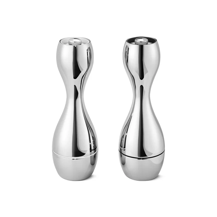 Cobra Moulin à sel et à poivre de Georg Jensen en acier inoxydable (jeu de 2)