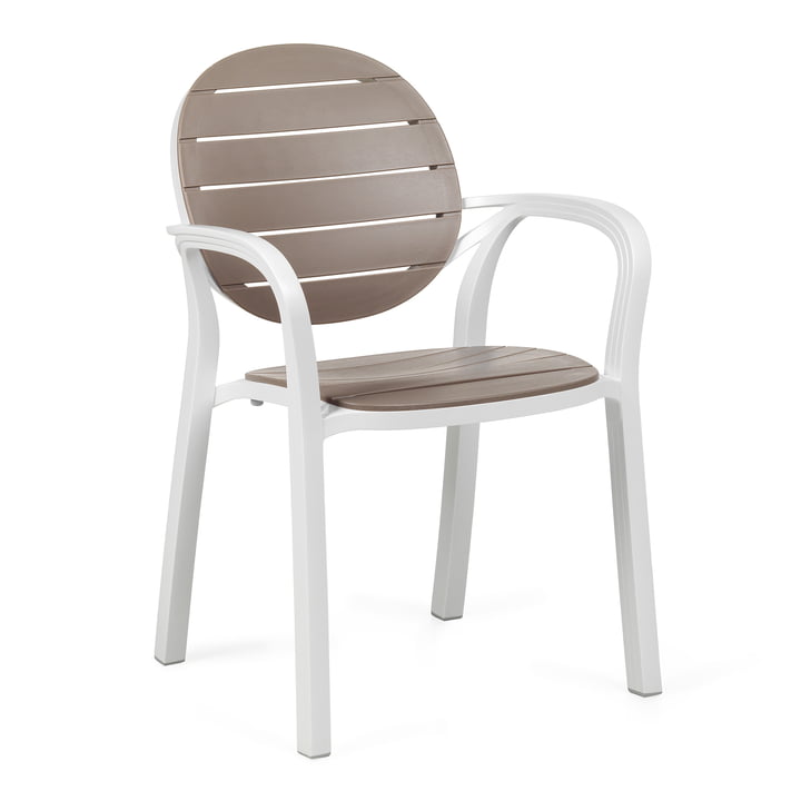 Le fauteuil Palma de Nardi , bianco / tortora