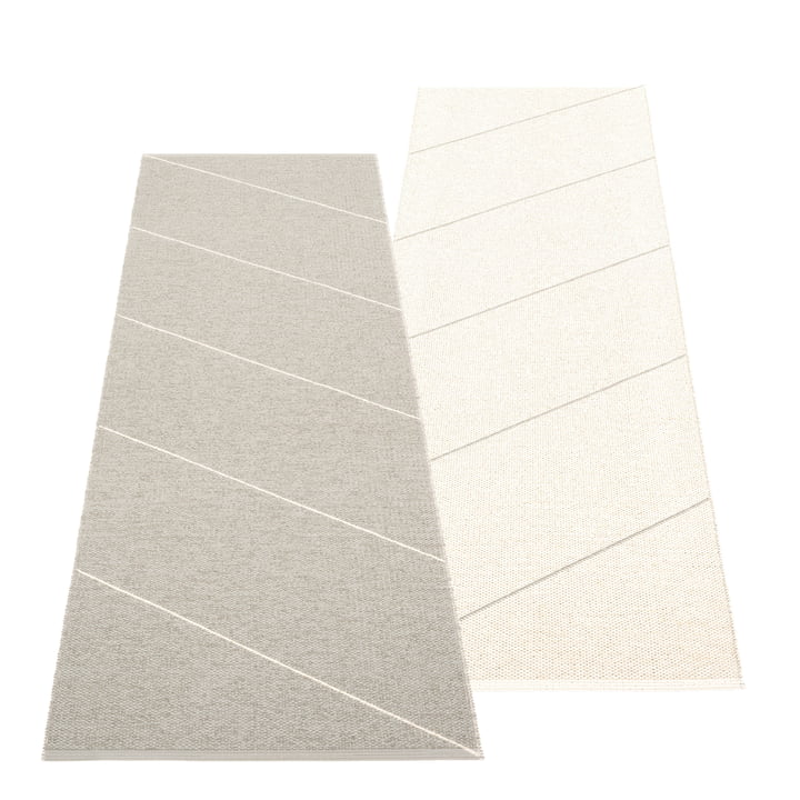 Le tapis réversible Randy de Pappelina , 70 x 225 cm, warm grey / vanilla