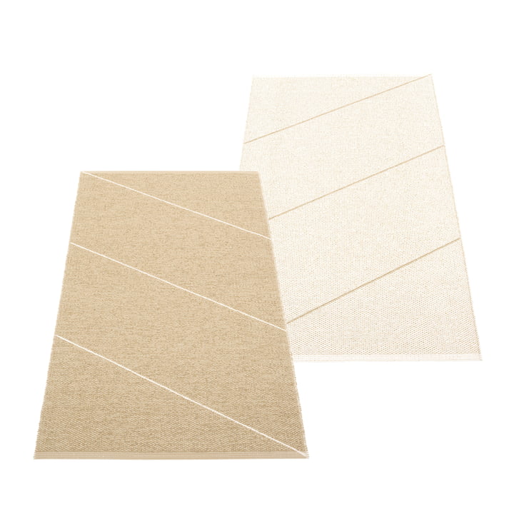 Le tapis réversible Randy de Pappelina , 70 x 135 cm, sand / vanilla