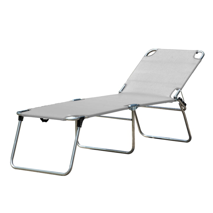 La chaise longue à trois pieds Amigo 40 + de Fiam , gris argenté