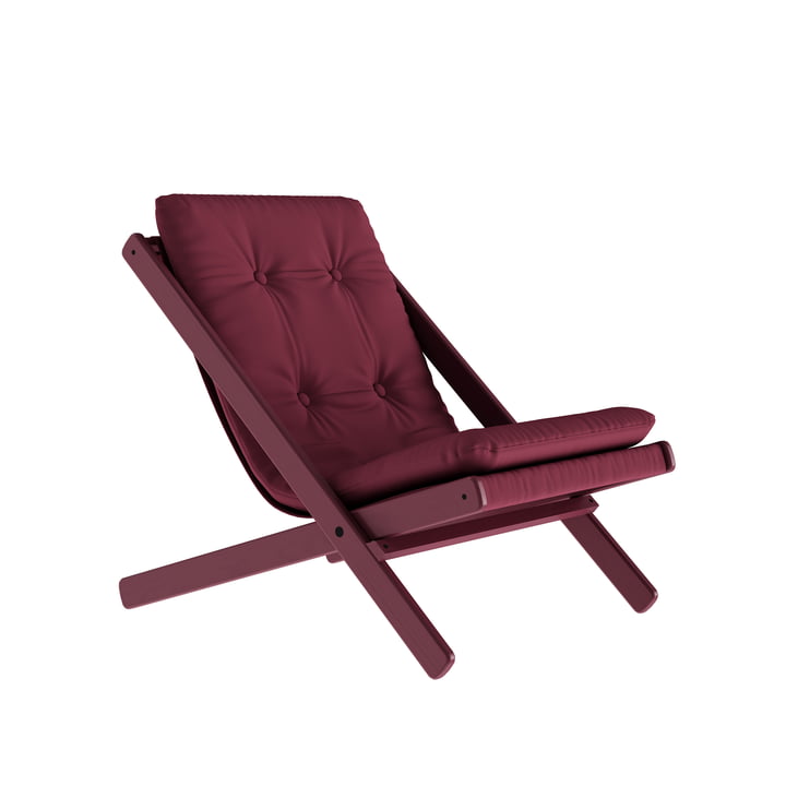 La chaise pliante Boogie Staycation de Karup Design, siesta red / bordeaux