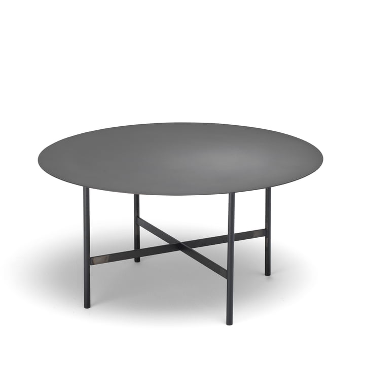 BETA table d'appoint Ø 64 cm de Müller Möbelfabrikation en mat fumé