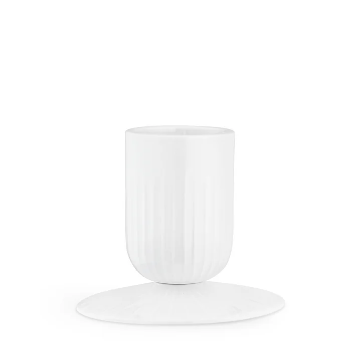 Hammershøi Block bougeoir Ø 5 cm de Kähler Design en blanc
