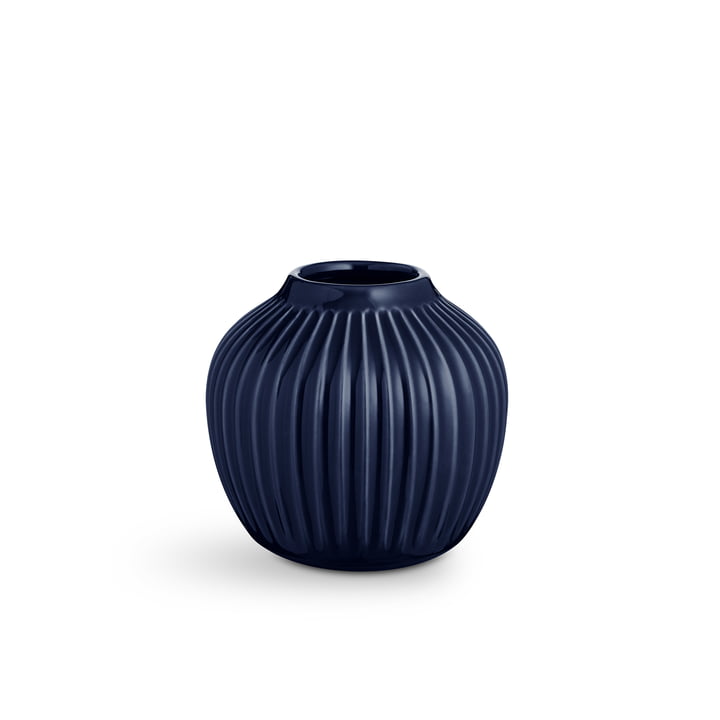Hammershøi Vase H 13 cm de Kähler Design en indigo