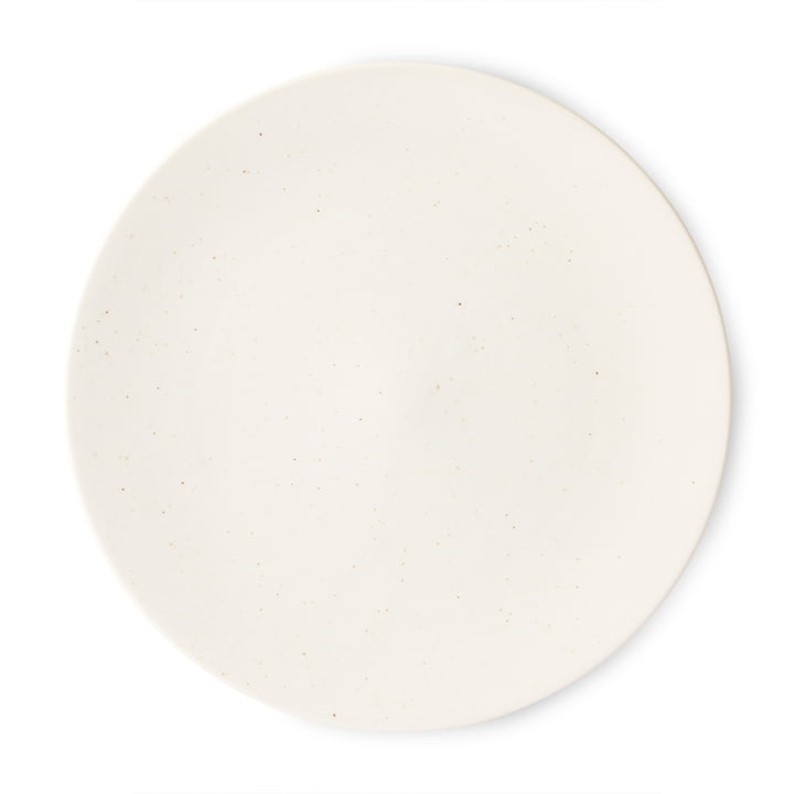 L'assiette Kyoto de HKliving , Ø 27,5 cm, blanc moucheté