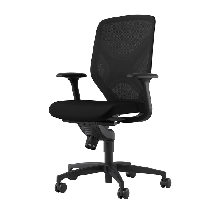 Le fauteuil pivotant de bureau IN 184/7 de Wilkhahn , noir