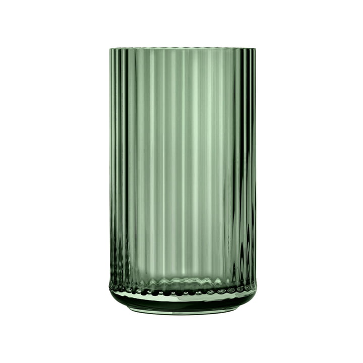 Vase en verre H 25 cm de Lyngby Porcelæn en vert