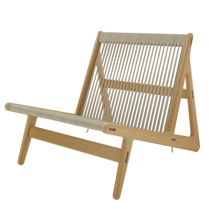 MR01 Lounge Chaise de Gubi en chêne / tressage naturel