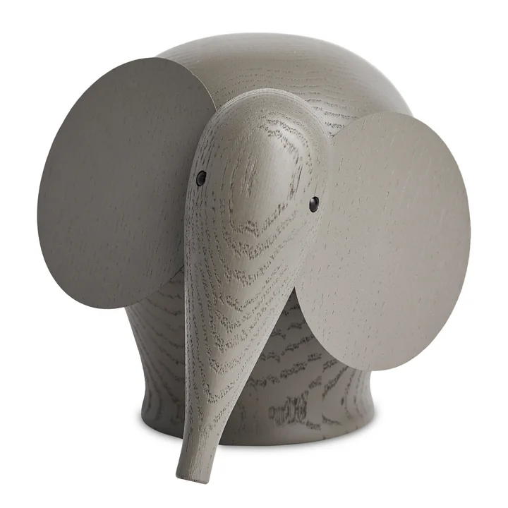 Nunu Elephant Medium de Woud en chêne laqué taupe