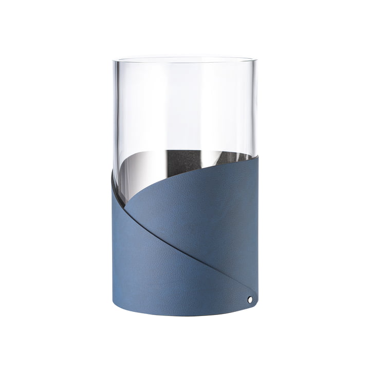 Fold Vase M Ø 11 cm de LindDNA en Nupo midnight blue / verre