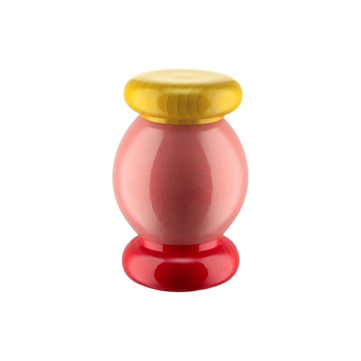 Twergi Sel / poivre et moulin à épices ES18 de Alessi en rose / rouge / jaune