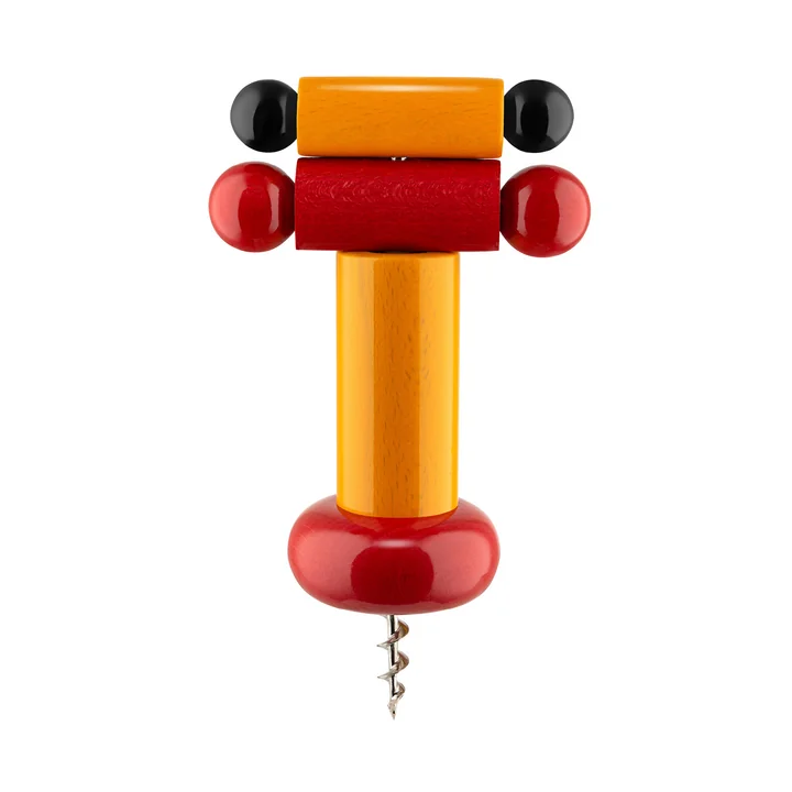Twergi Tire-bouchon de Alessi en jaune / rouge / noir