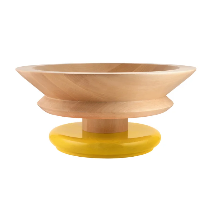 Bol Twergi Ø 30 cm de Alessi en bois de tilleul naturel / jaune