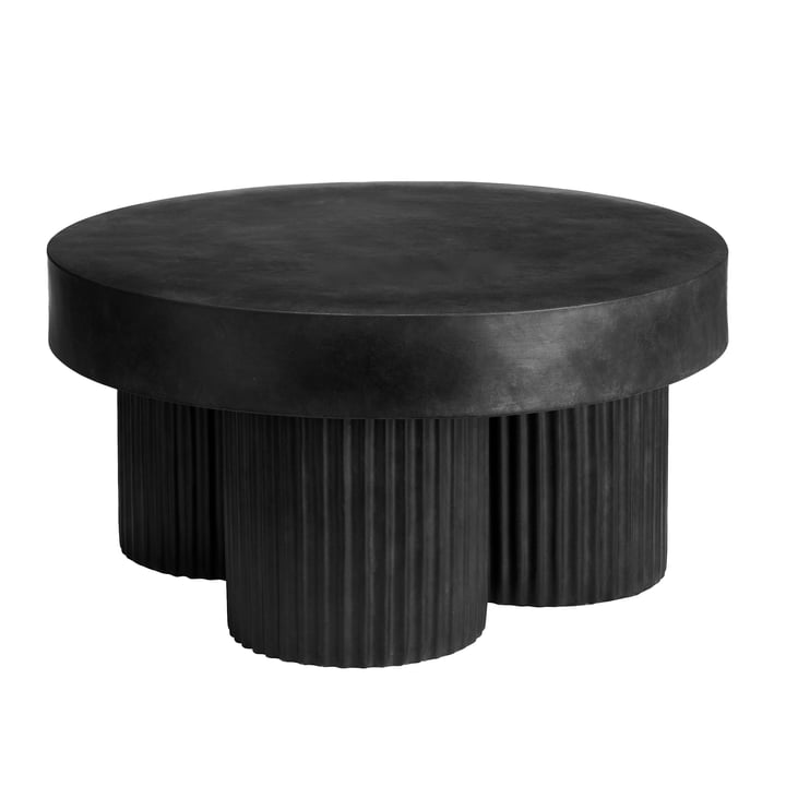 La table d'appoint Gear de Norr11, H 37 x Ø 70 cm, noir