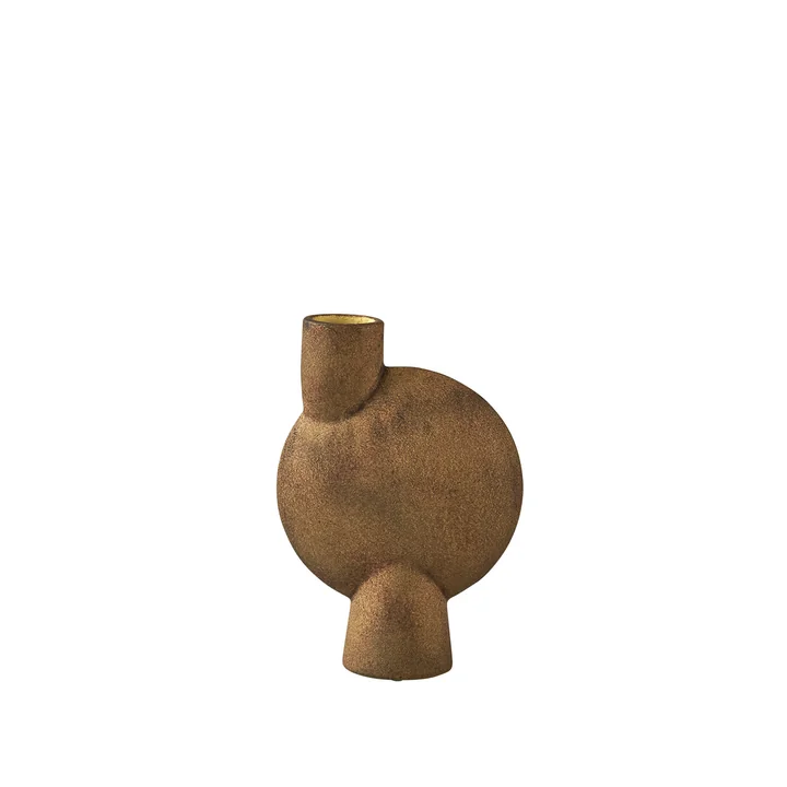 Sphere Vase Bubl Medio de 101 Copenhagen en ocre