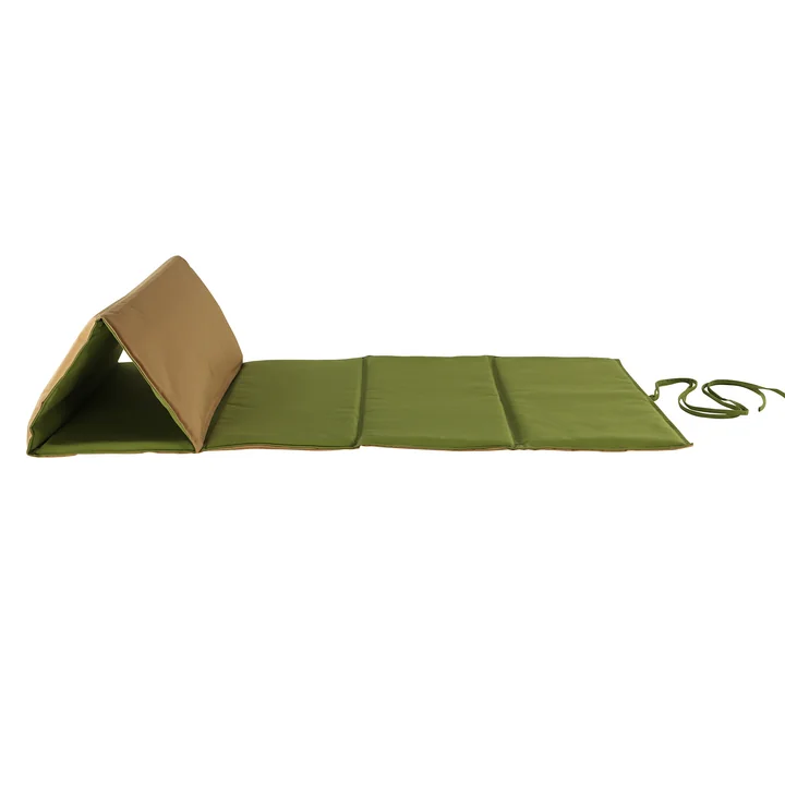 Sun Tapis de plage de Fiam en taupe / vert lime