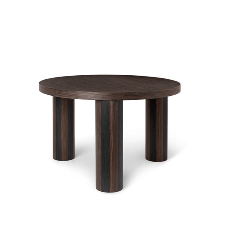 Table d'appoint Post Coffee Ø 65 cm de ferm Living en chêne fumé / noir