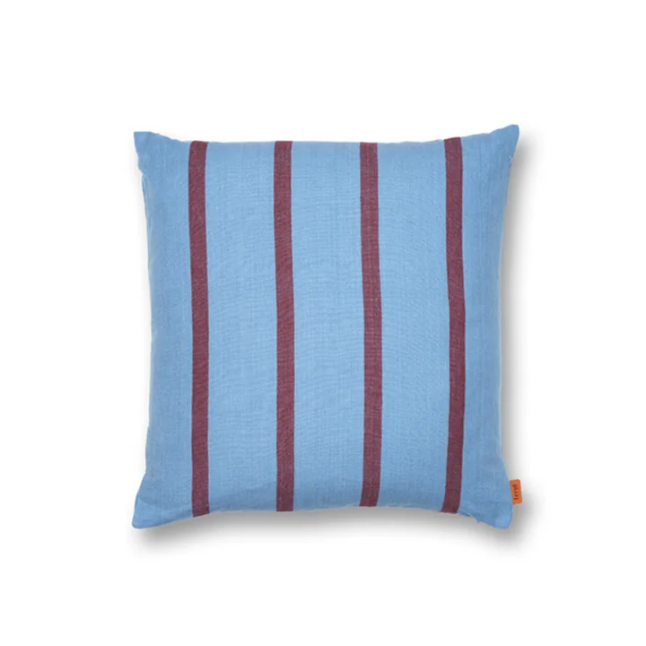 Grand Coussin 50 x 50 cm de Ferm Living en bleu / bourgogne