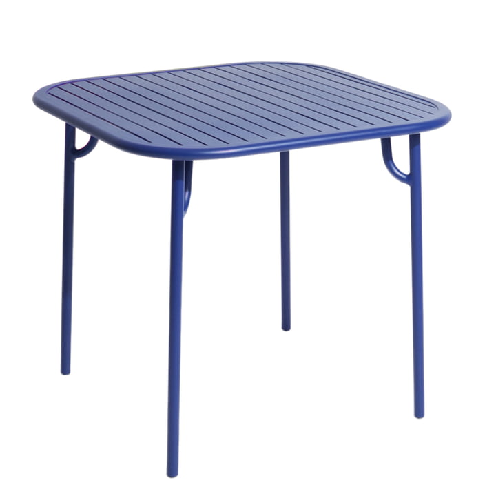 La table Week-End de Petite Friture , 85 x 85 cm / bleu