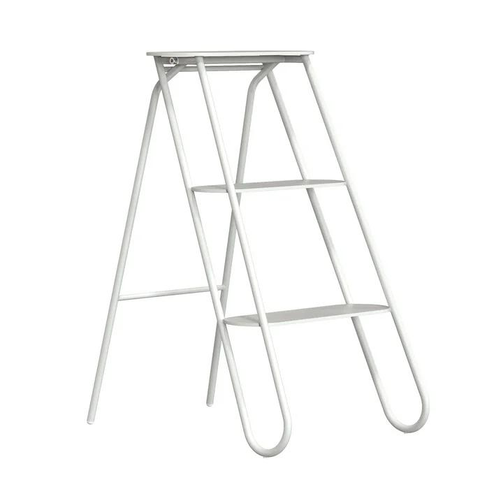Le Bukto Tabouret pliable grand modèle de Frost , H 70 cm, blanc