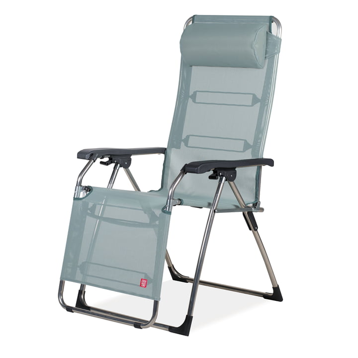 Fiam - Chaise longue de relaxation Amida, aluminium / sauge