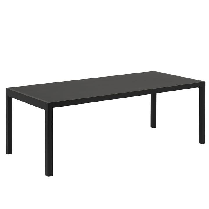 Workshop Table de salle à manger, 200 x 92 cm de Muuto en noir