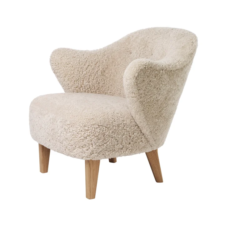 Ingeborg Fauteuil de Audo en chêne naturel / Sheepskin Moonlight