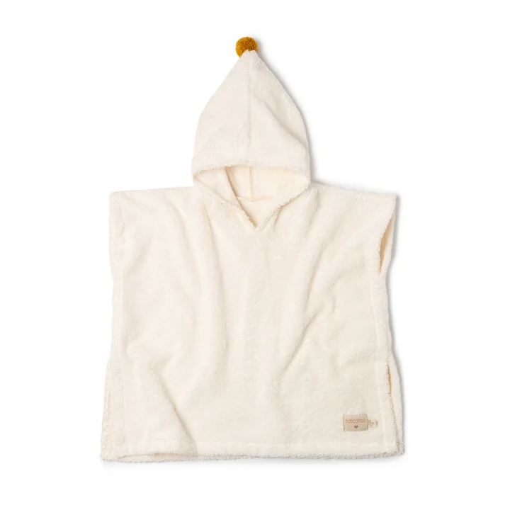 Le poncho de bain pour bébé So cute de Nobodinoz, 55 x 58 cm, natural