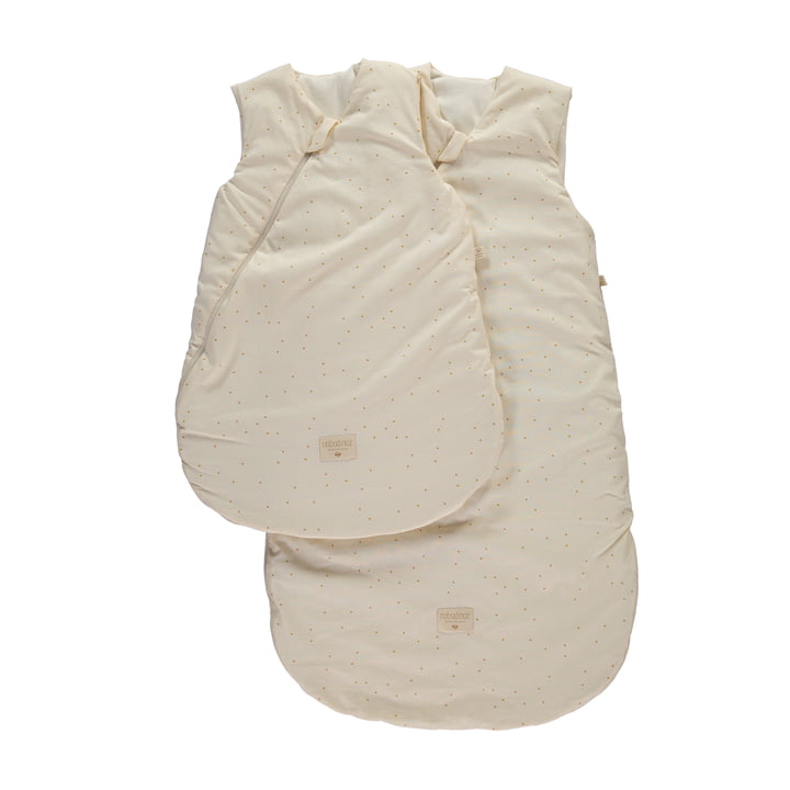 Cocoon Baby -sac de couchage de Nobodinoz dans la couleur honey sweet dots natural