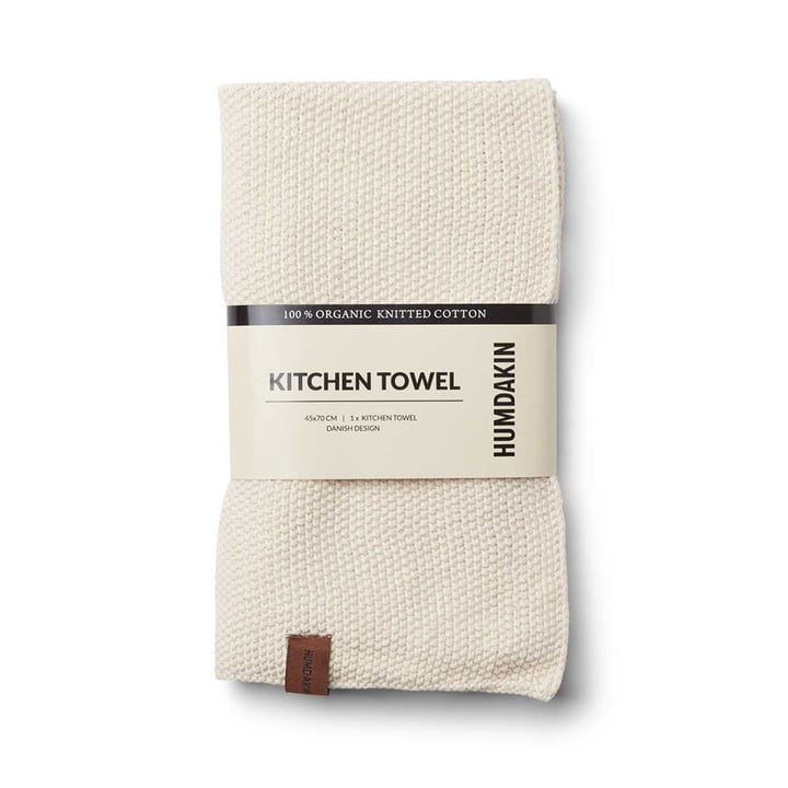 L'essuie-mains de cuisine en tricot de Humdakin, 45 x 70 cm, shell