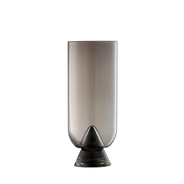 Le vase Glacies de AYTM , Ø 7,6 x H 18 cm, noir