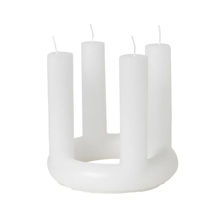 Broste Copenhagen - Lucia Bougie de l'Avent, h 18 x Ø 20 cm, blanc pur