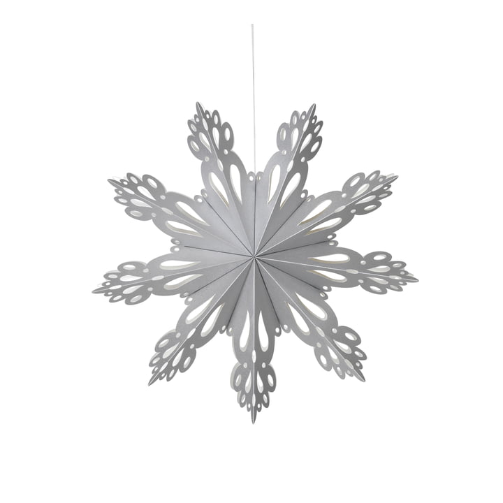 Broste Copenhagen - Christmas Snowflake Pendentif décoratif, Ø 30 cm, argenté