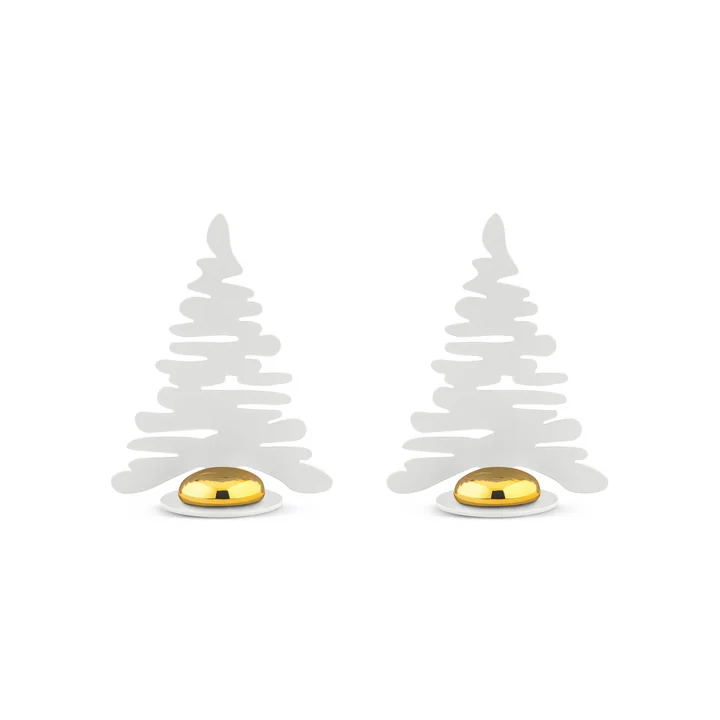 Bark for Christmas Porte-cartes de table (lot de 2) de Alessi en blanc