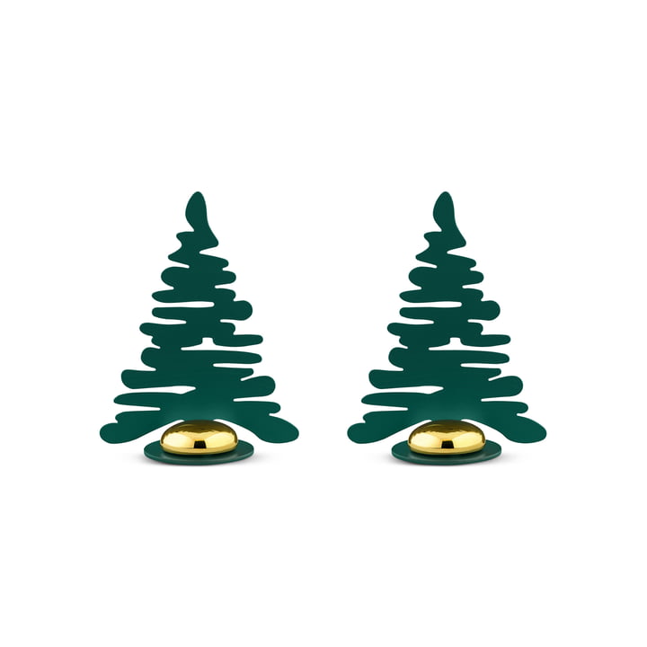 Bark for Christmas Porte-cartes de table (lot de 2) de Alessi en vert