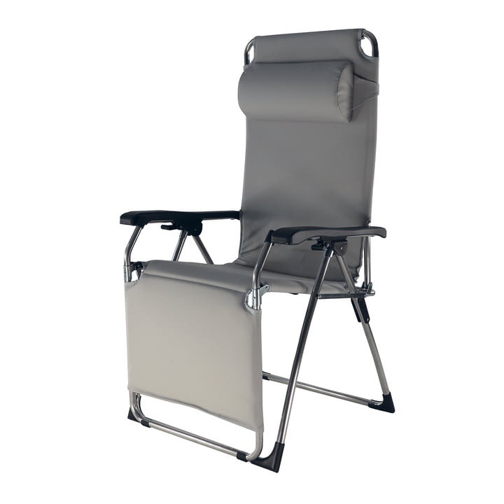 Amida Soft Chaise longue relax, aluminium / gris clair de Fiam