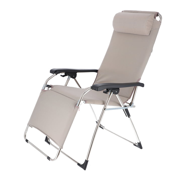 Amida Soft Chaise longue Relax, aluminium / taupe de Fiam