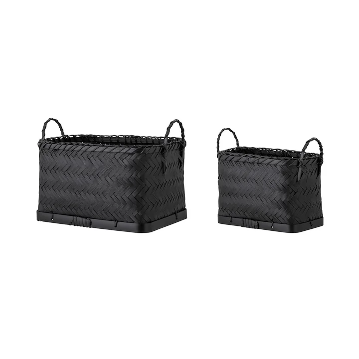 Carmil Panier de rangement, noir (lot de 2) de Bloomingville