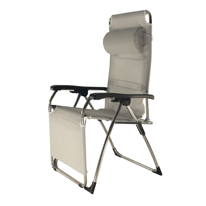 Fiam - Chaise longue de relaxation Amida, aluminium / gris argenté