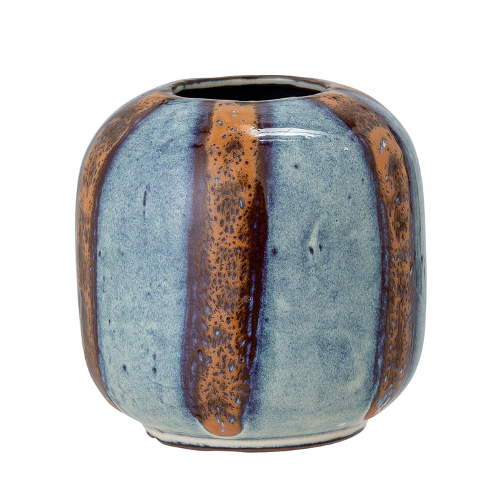 Magni Vase, h 9,5 cm de Bloomingville en bleu