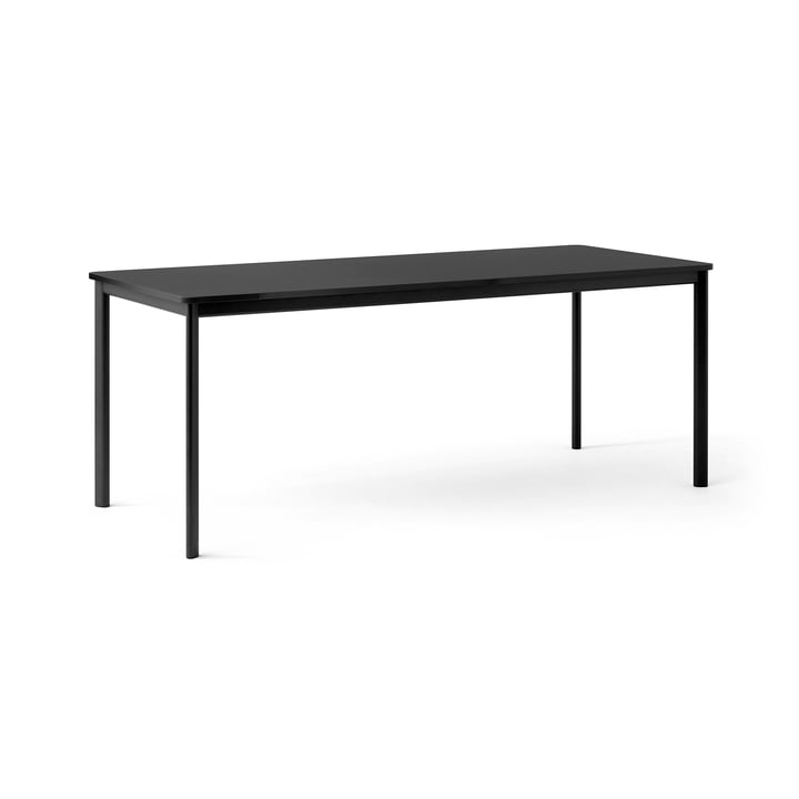 Drip Table de salle à manger HW59, 190 x 80 cm, Fenix Nano Stratifié noir (0720) de & Tradition