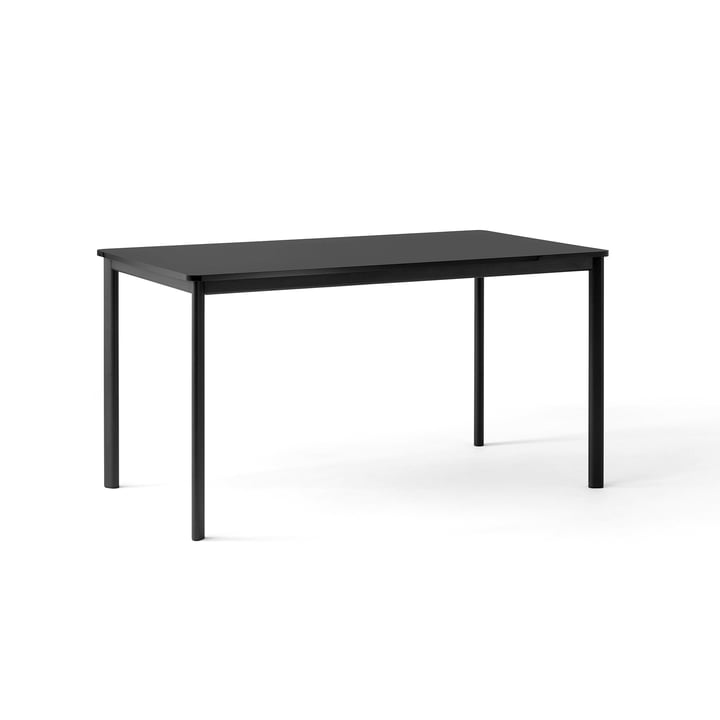 Drip Table de salle à manger HW58, 140 x 80 cm, Fenix Nano Stratifié noir (0720) de & tradition