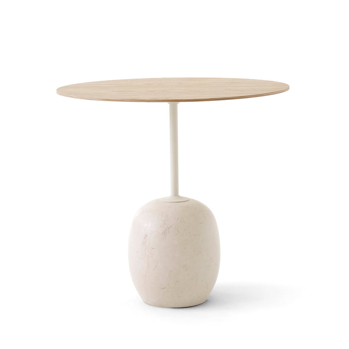 Table d'appoint Lato H 45 cm, 40 x 50 cm, chêne / marbre Crema Diva by & Tradition