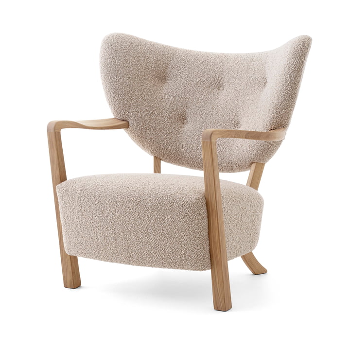 Wulff ATD2 Lounge Chair, chêne huilé / beige ( Karakorum 003 ) de & Tradition