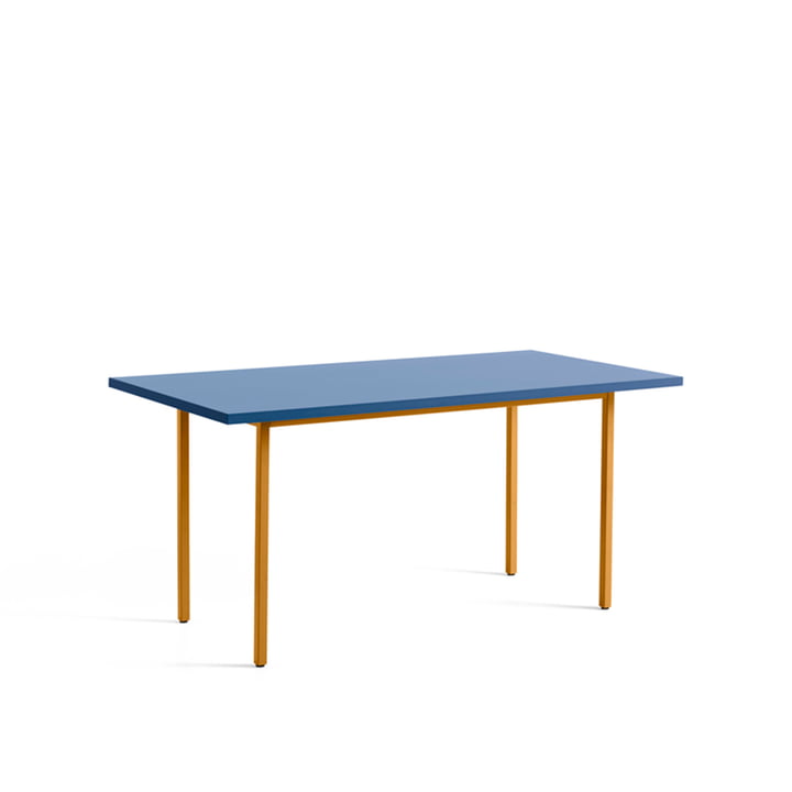 Two-Colour Table de salle à manger de Hay dans les dimensions 160 x 82 cm dans la couleur bleu / ocre