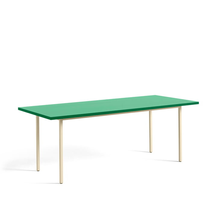 Two-Colour Table de salle à manger de Hay dans les dimensions 200 x 90 cm dans la couleur menthe / ivoire