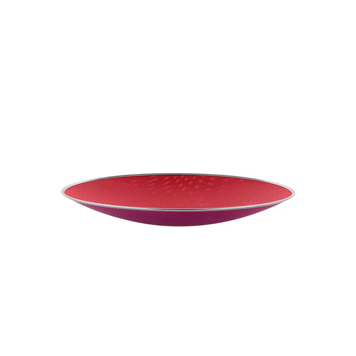 Cohncave Bol de Alessi avec le diamètre Ø 33 cm en couleur rouge