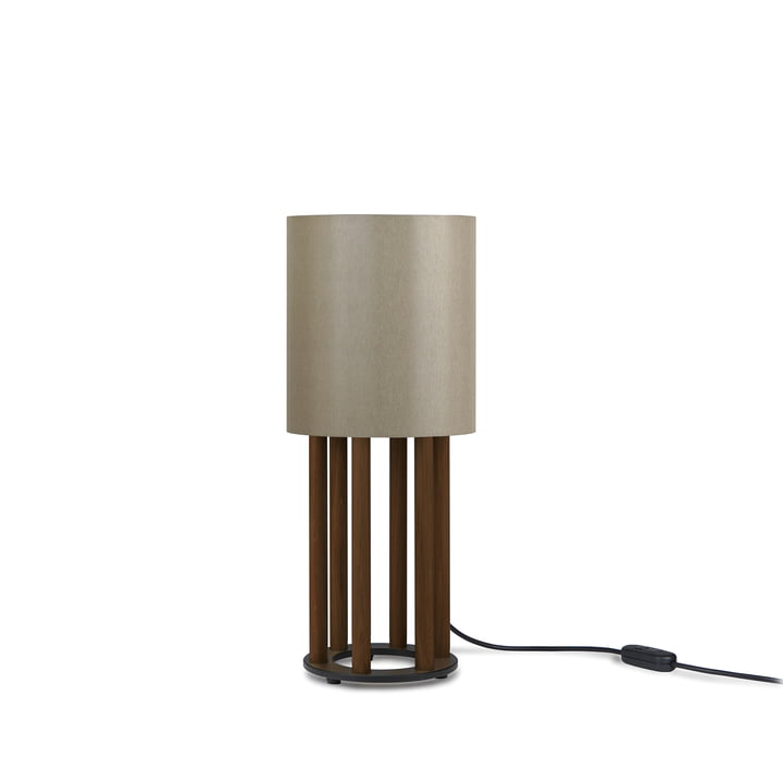 LINN LITTLE VERTICAL Lampe de table de Maigrau en chêne fumé, gris bronze